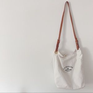 Canvas Tote Cross Body Bag